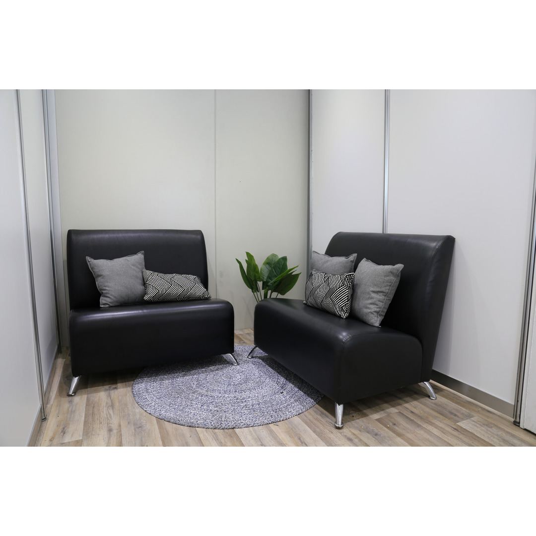Couch - Two Seater - Black image 0